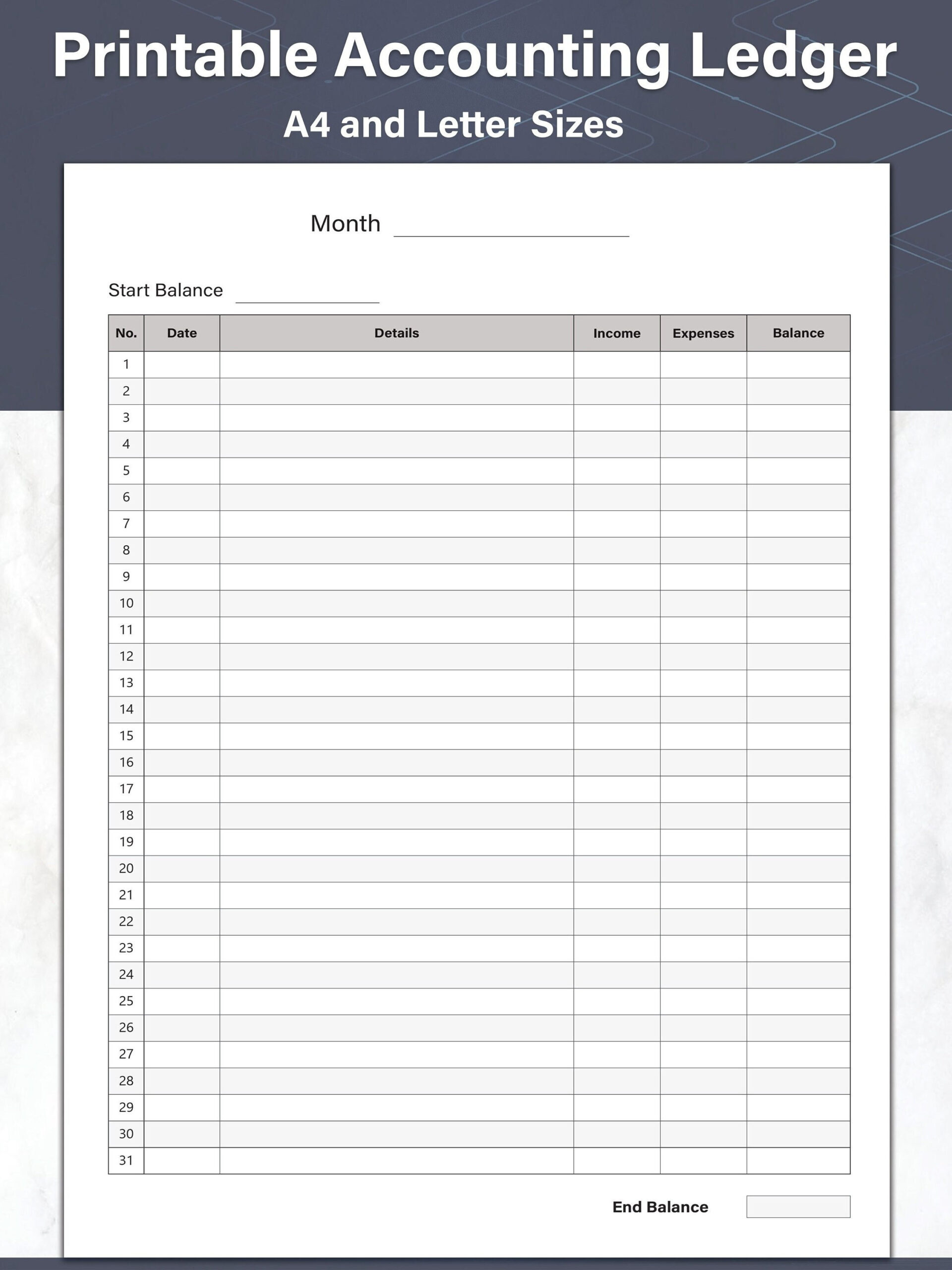 Printable Accounting Ledger Money Tracker And General Ledger pertaining to Free Printable Accounting Ledger