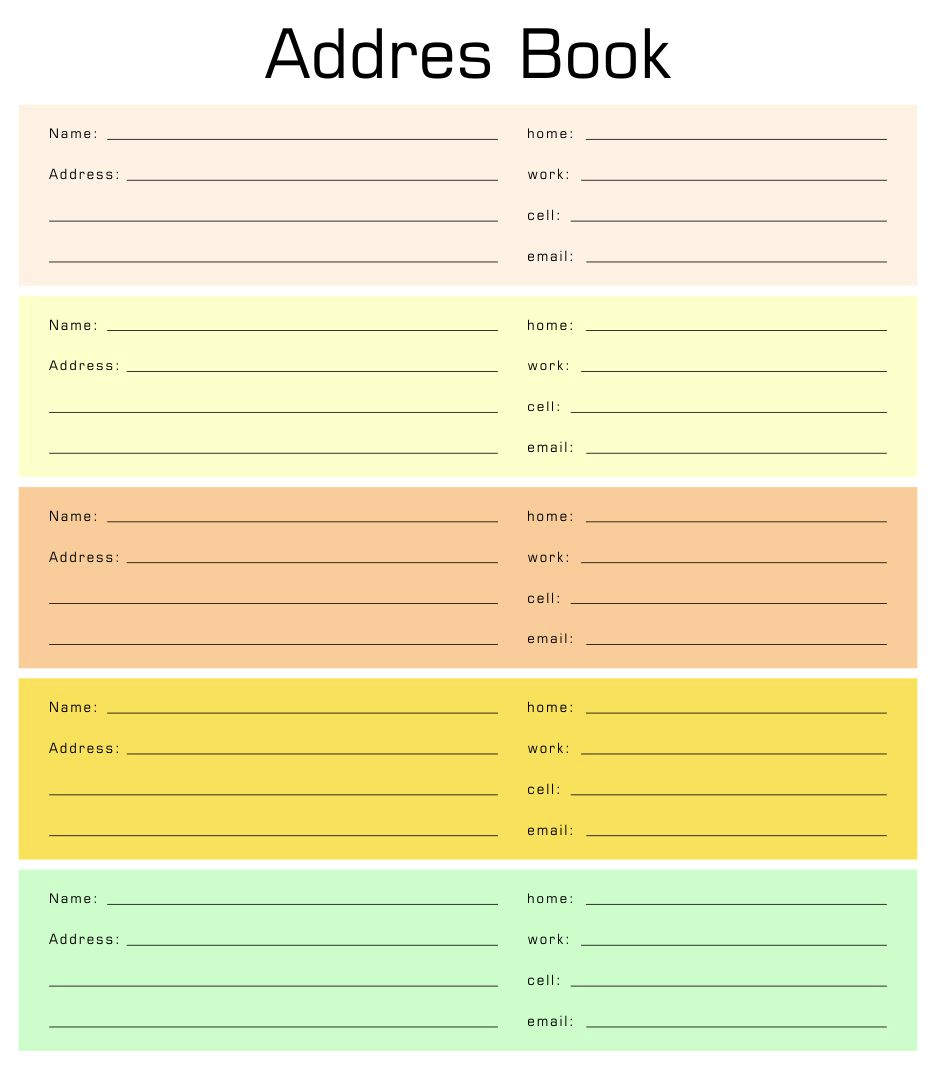 Printable Address Book Template | Address Book Template, Book pertaining to Free Printable Address Book