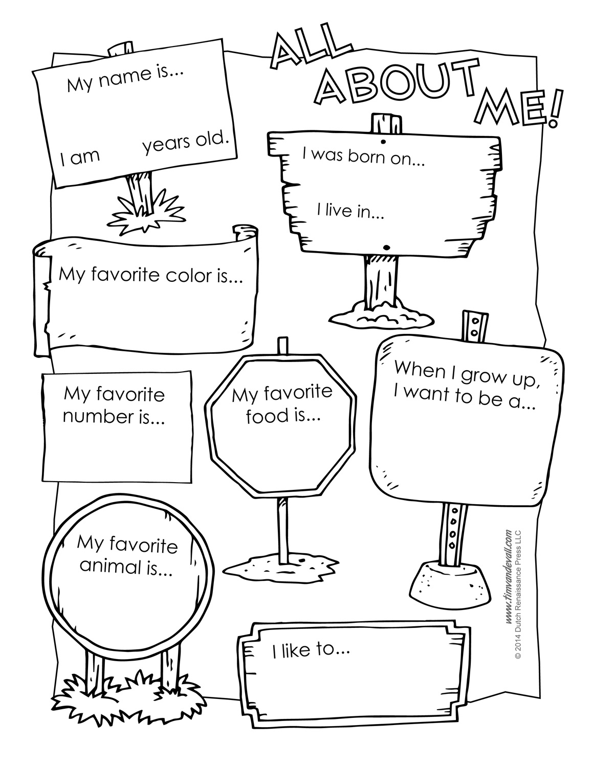 Printable All About Me Poster &amp;amp; All About Me Template – Tim&amp;#039;S with Free Printable All About Me Poster