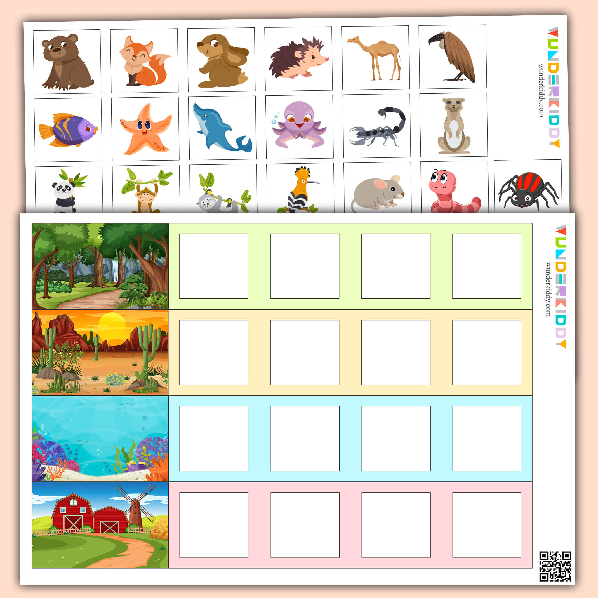 Printable Animal Habitat Sorting Mats Activity For Kids pertaining to Free Printable Worksheets Animal Habitats