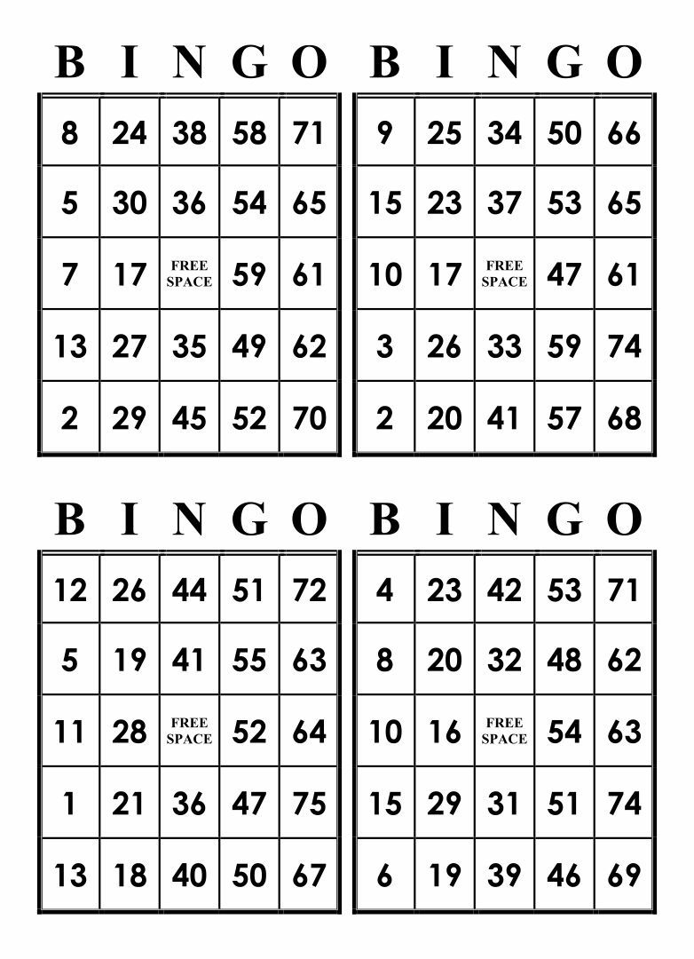 Printable Bingo Cards With Numbers | Free Printable Bingo Cards regarding Free Printable Bingo