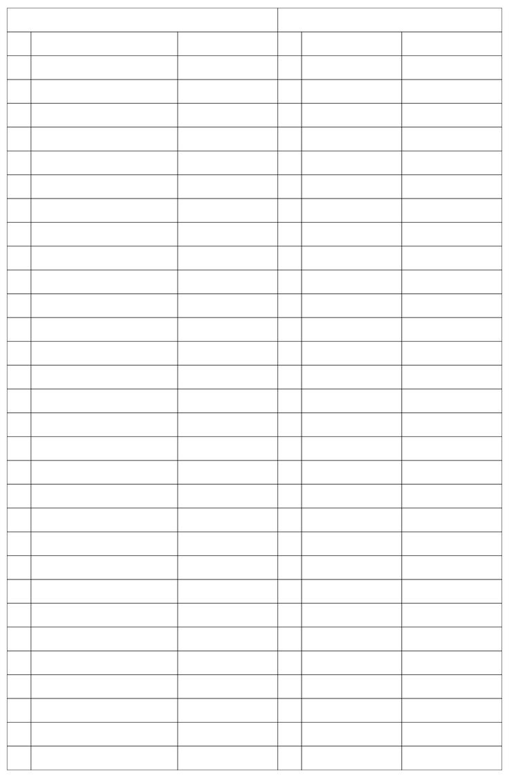 Printable Blank Chart With Lines | Printablee | Templates with Free Printable Charts and Lists