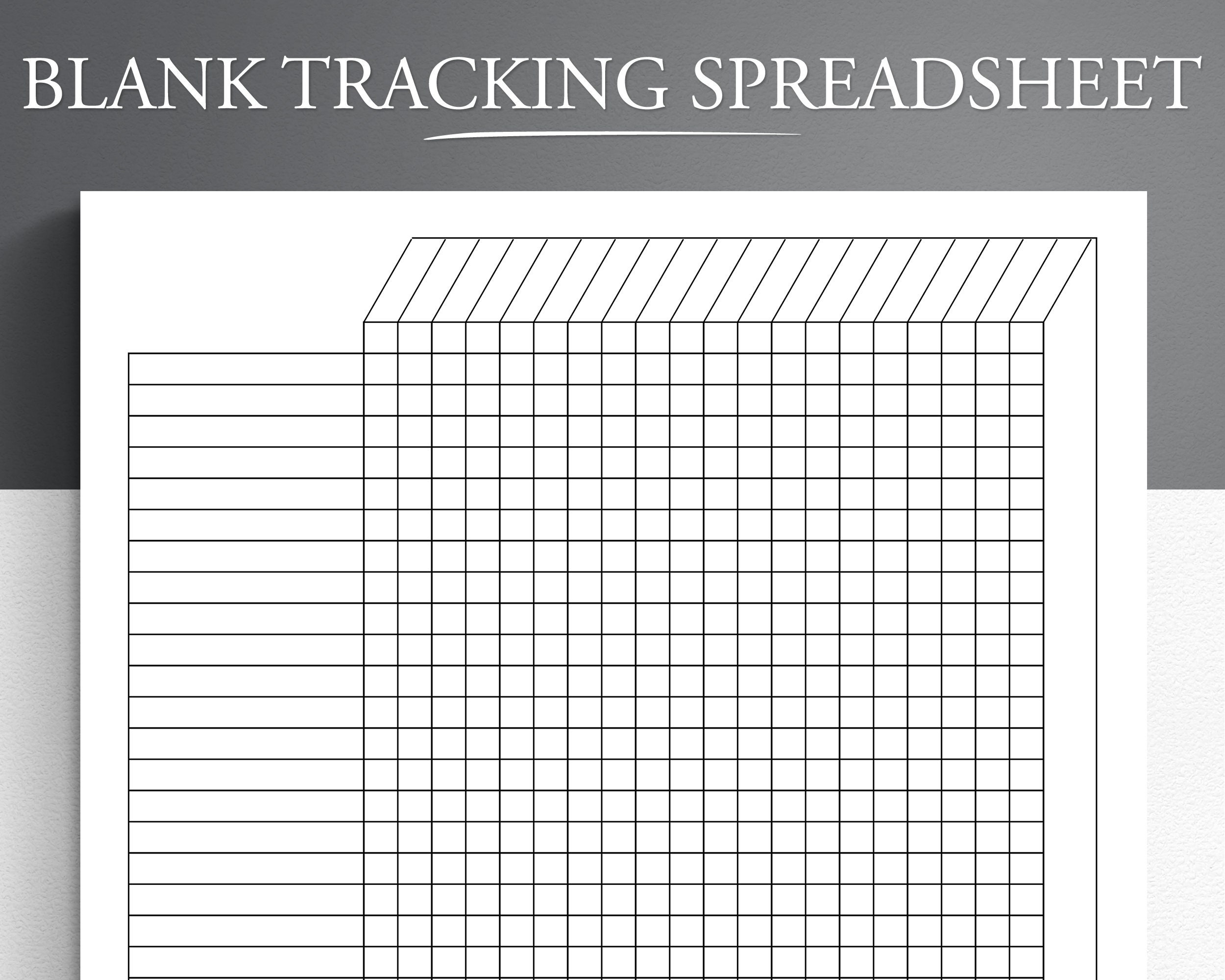 Printable Blank Tracking Spreadsheet. Printable Pdf, Excel, Google throughout Free Printable Spreadsheet