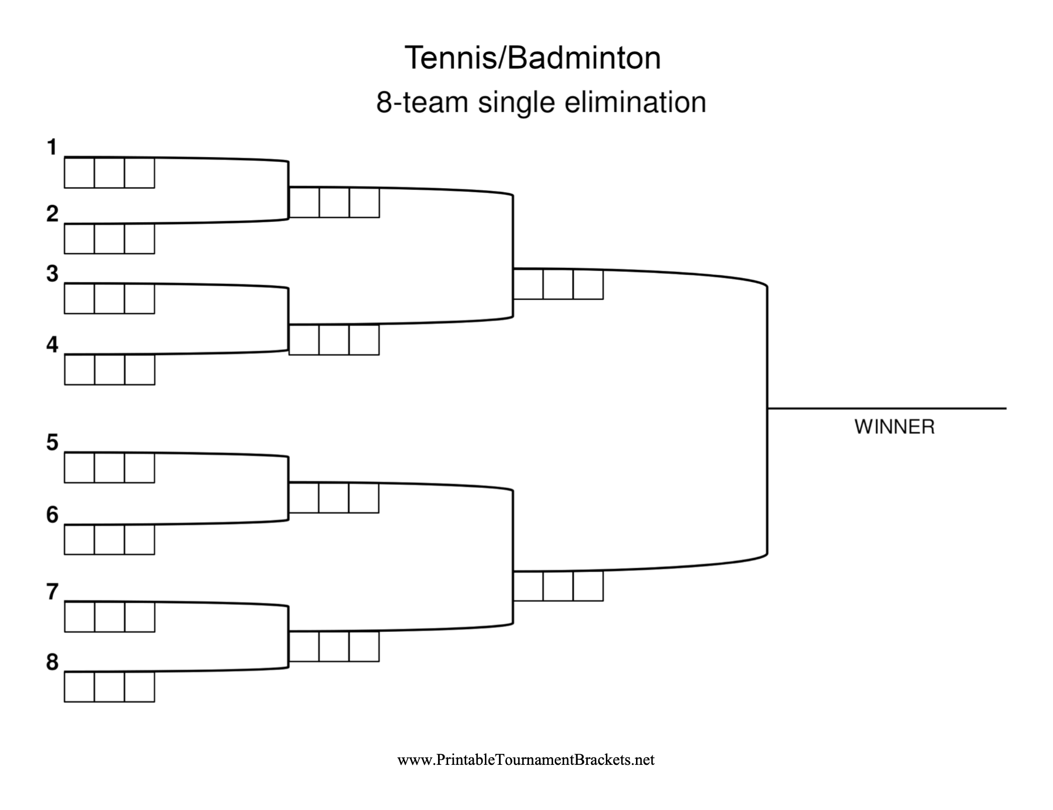 Printable Brackets For Tennis And Other Tournaments | Free Printables throughout Free Printable Brackets