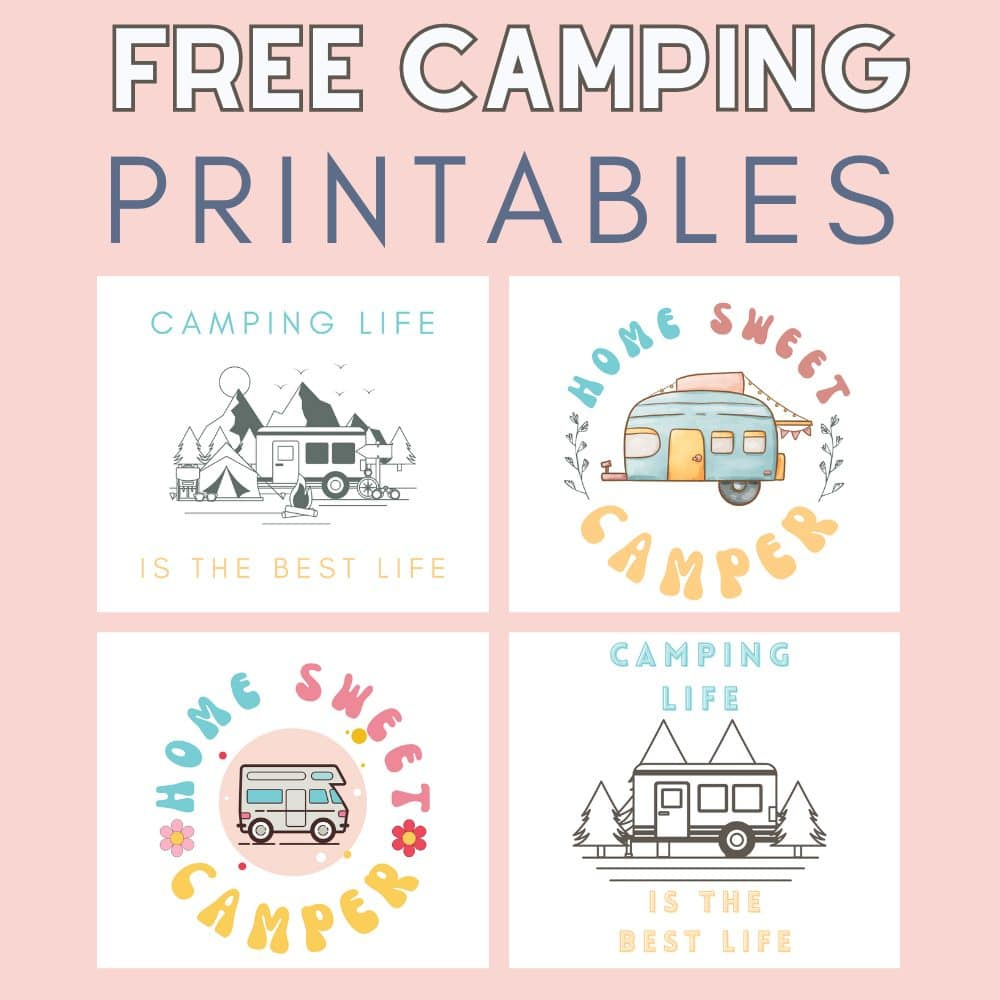 Printable Camping Signs - The Girl Creative inside Free Camping Printables