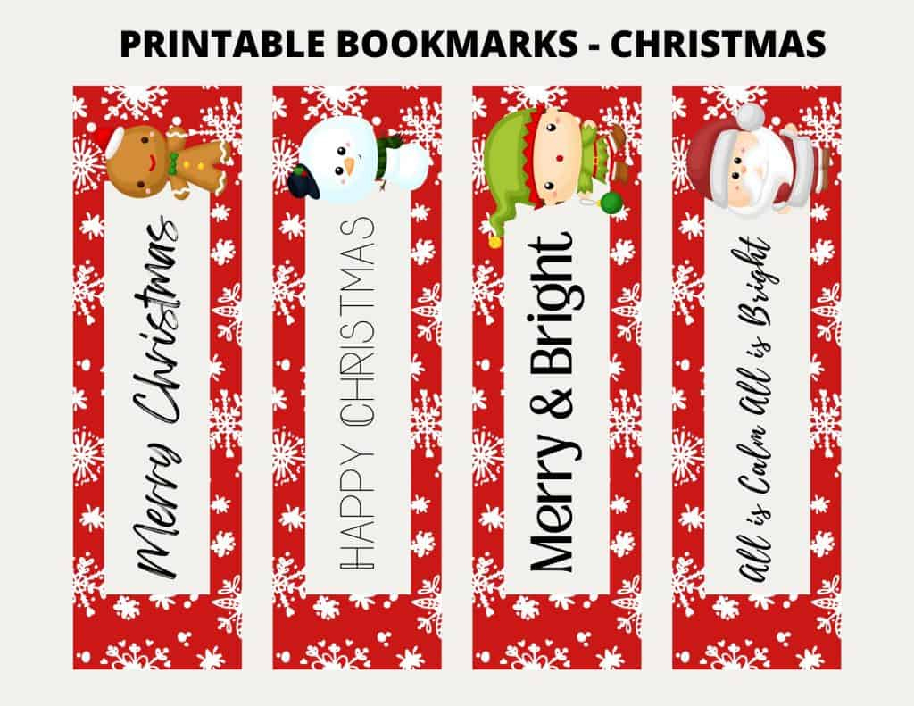 Printable Christmas Bookmarks - My Printable Home pertaining to Free Printable Bookmarks for Christmas