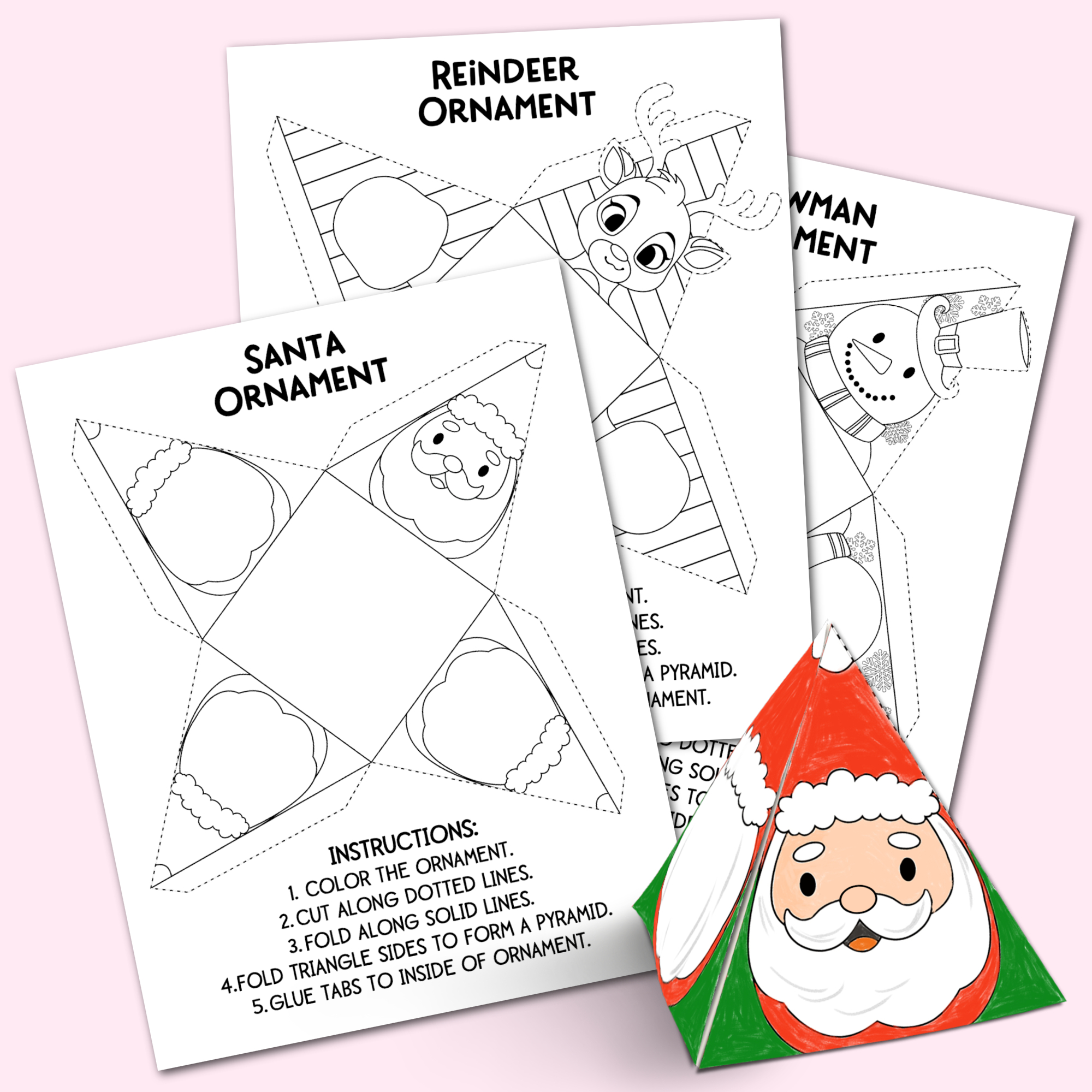 Printable Christmas Ornaments - Kara Creates for Free Printable Christmas Cutouts