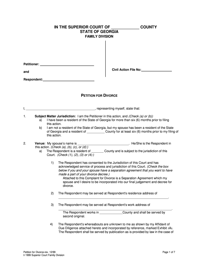 Printable Divorce Papers Georgia: Fill Out &amp;amp; Sign Online | Dochub pertaining to Free Printable Uncontested Divorce Forms Georgia