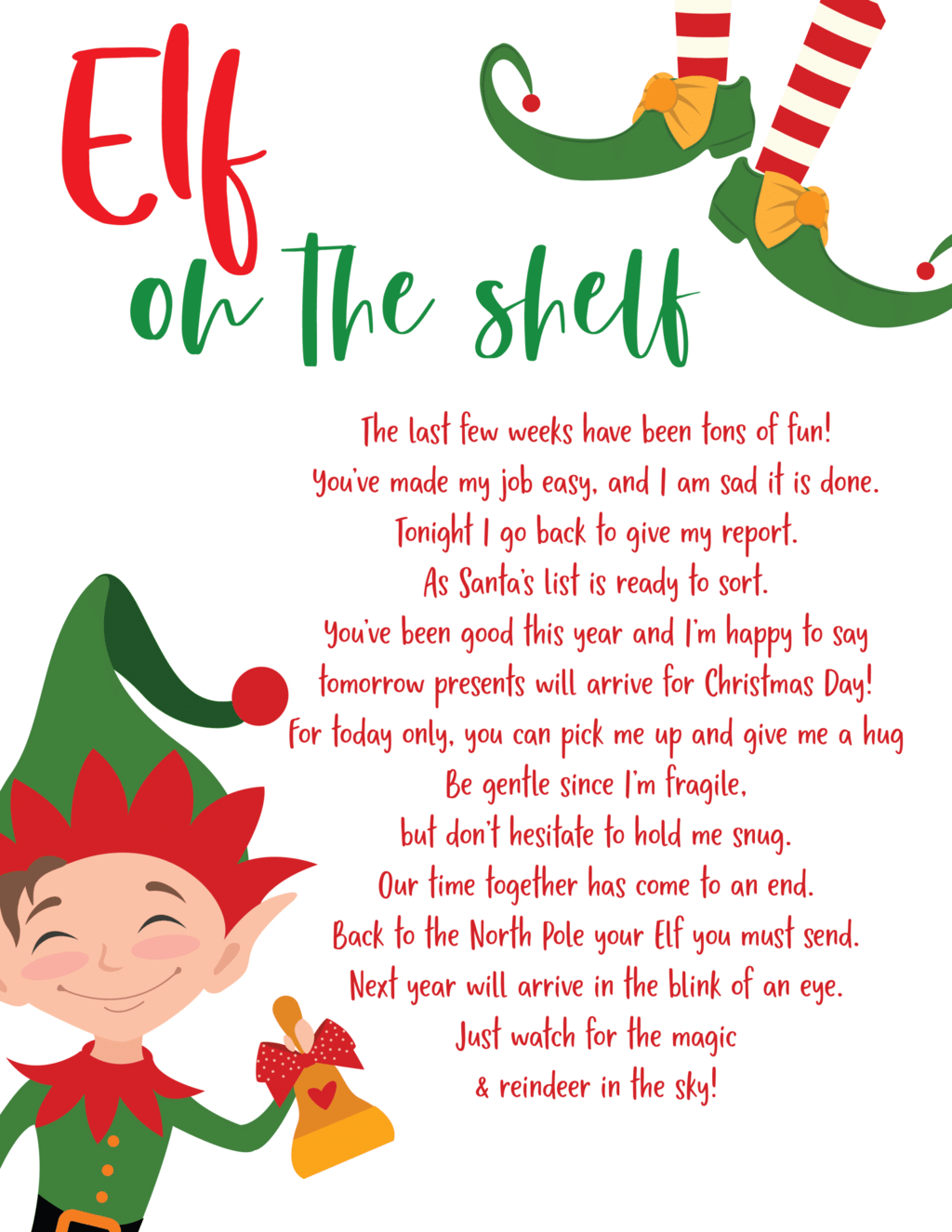 Printable Elf On The Shelf Goodbye Letter | Elf Goodbye Letter inside Goodbye Letter From Elf On The Shelf Free Printable