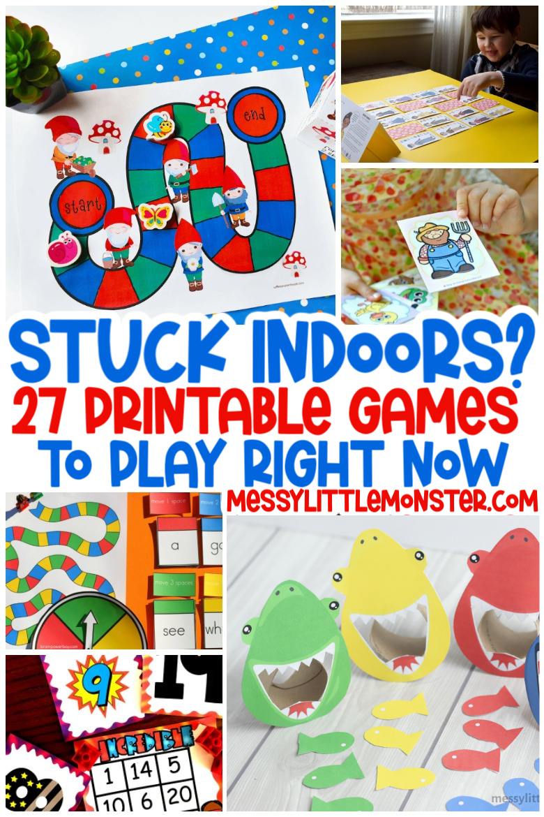 Printable Games For Kids - Messy Little Monster inside Free Printable Games