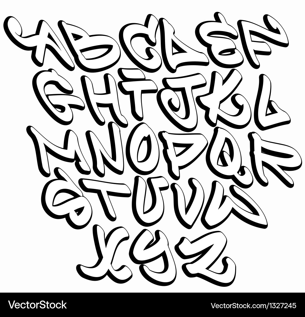 Printable Graffiti Letters intended for Free Printable Graffiti Letters AZ