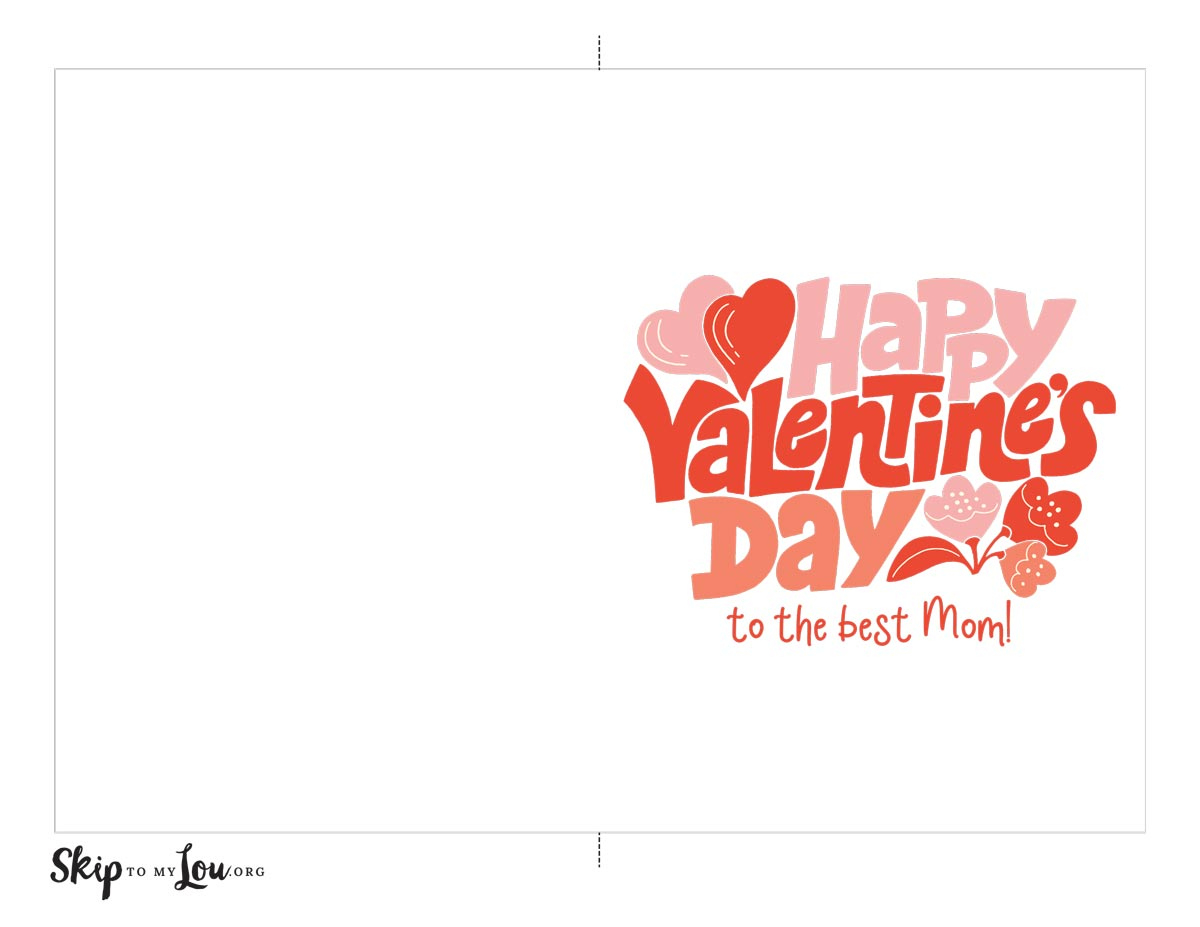 Printable Happy Valentine&amp;#039;S Day Mom Card And Stickers | Skip To My Lou regarding Free Printable Valentines Day Cards For Mom And Dad