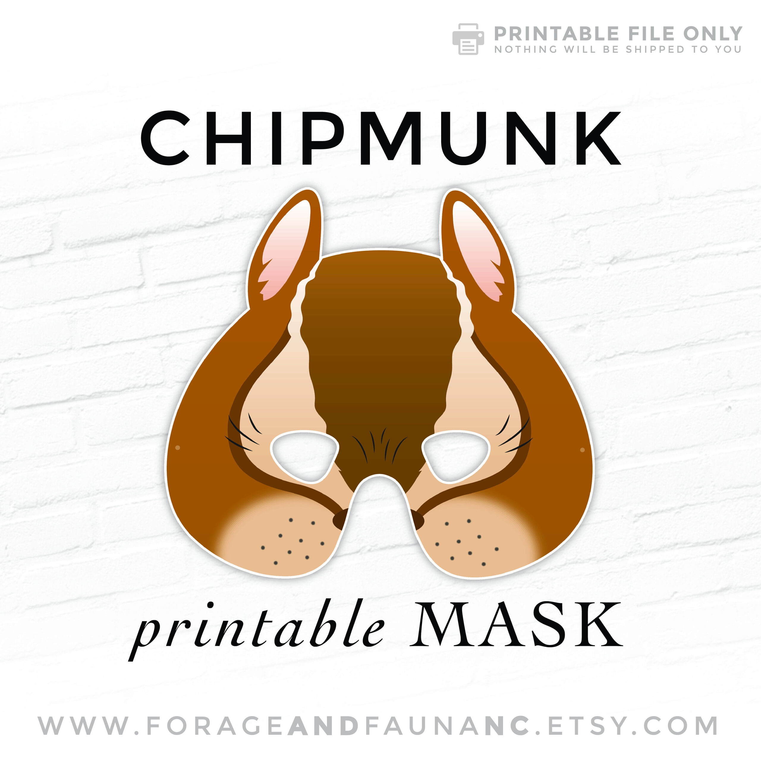 Printable Mask, Halloween, Animal Mask, Chipmunk Mask, Alvin with regard to Free Printable Chipmunk Mask