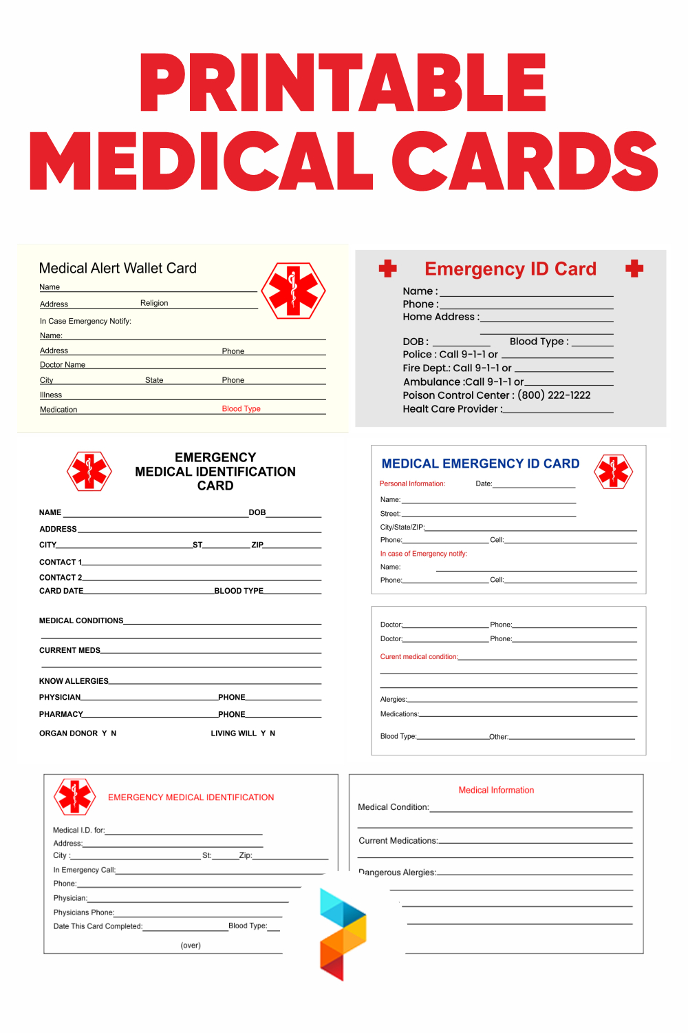 Printable Medical Cards | Medical Emergency Card, Medical Business inside Free Printable Emergency Medical Card