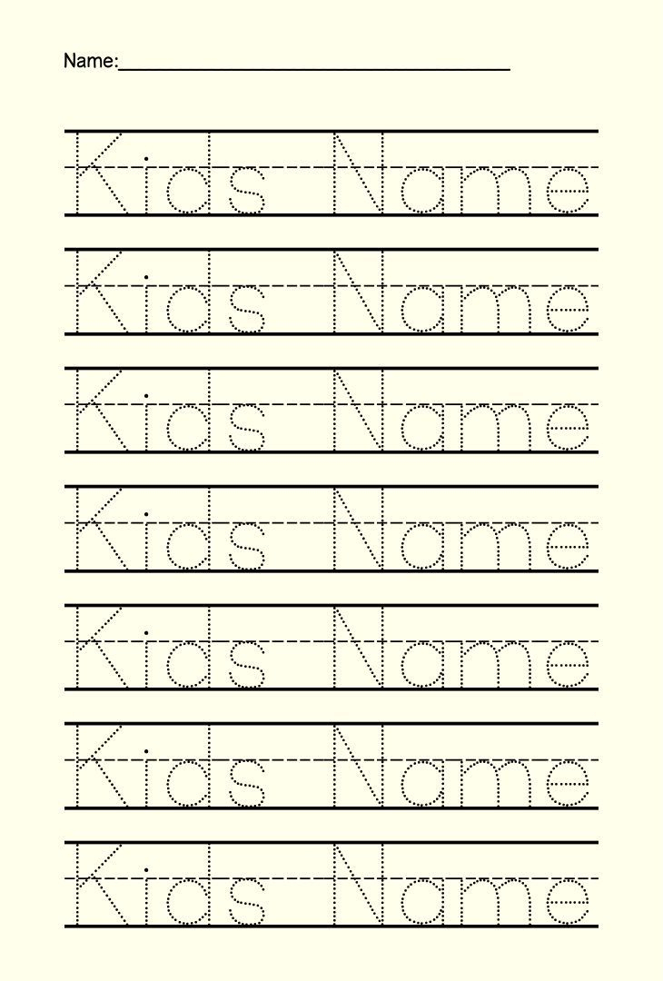 Printable Name Tracing Worksheets Preschool | Name Tracing in Free Printable Name Tracing