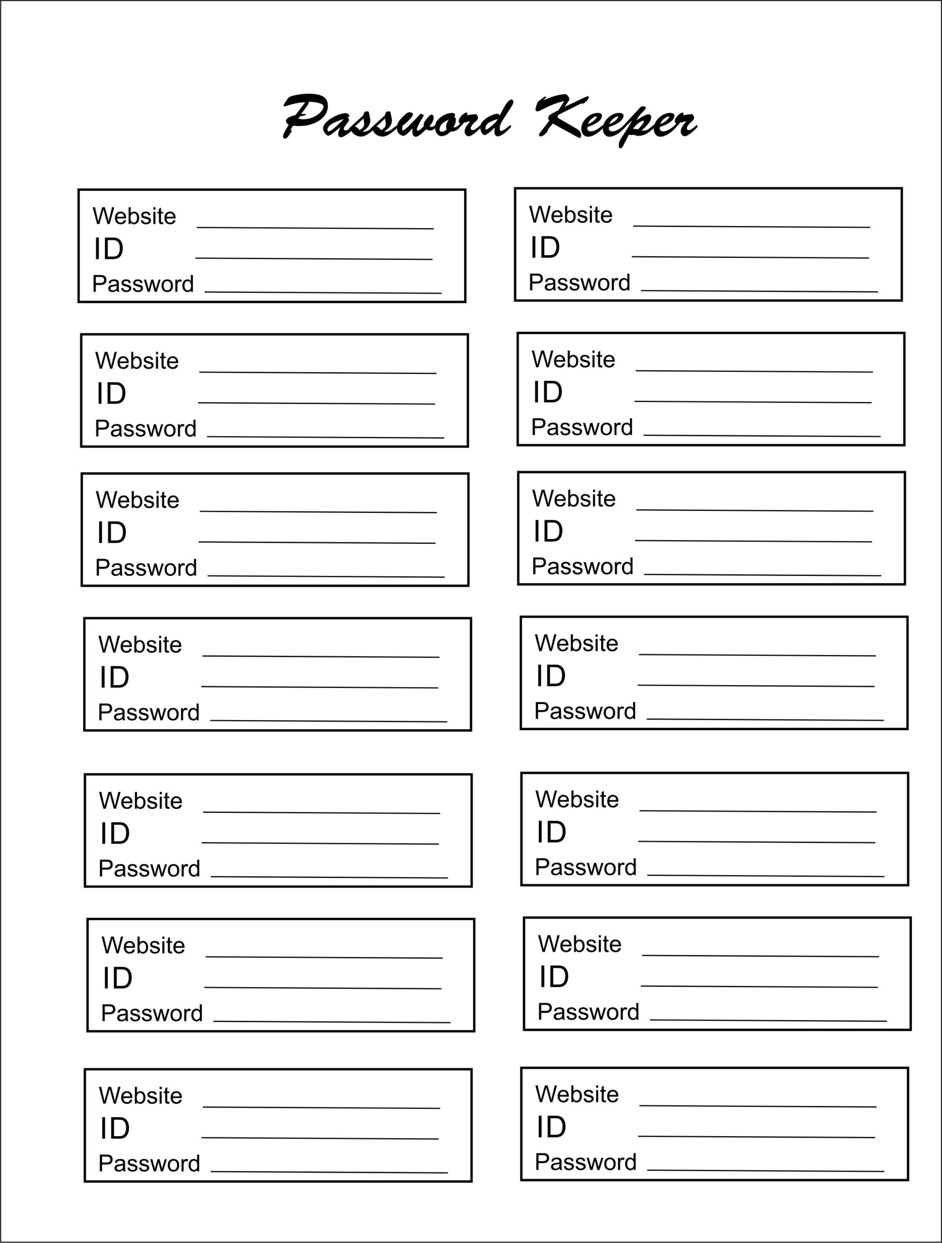 Printable Password Keeper | Password Keeper Printable, Password with Free Printable Password Organizer