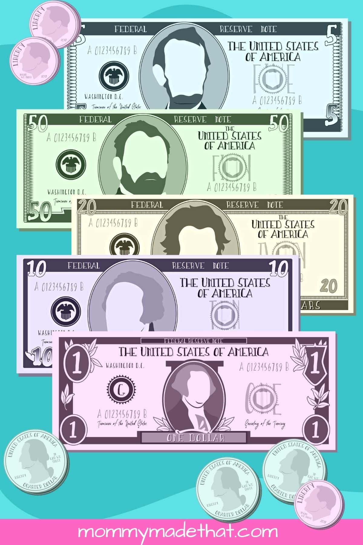 Printable Play Money (Lots Of Free Fake Money Templates) in Free Printable Play Money