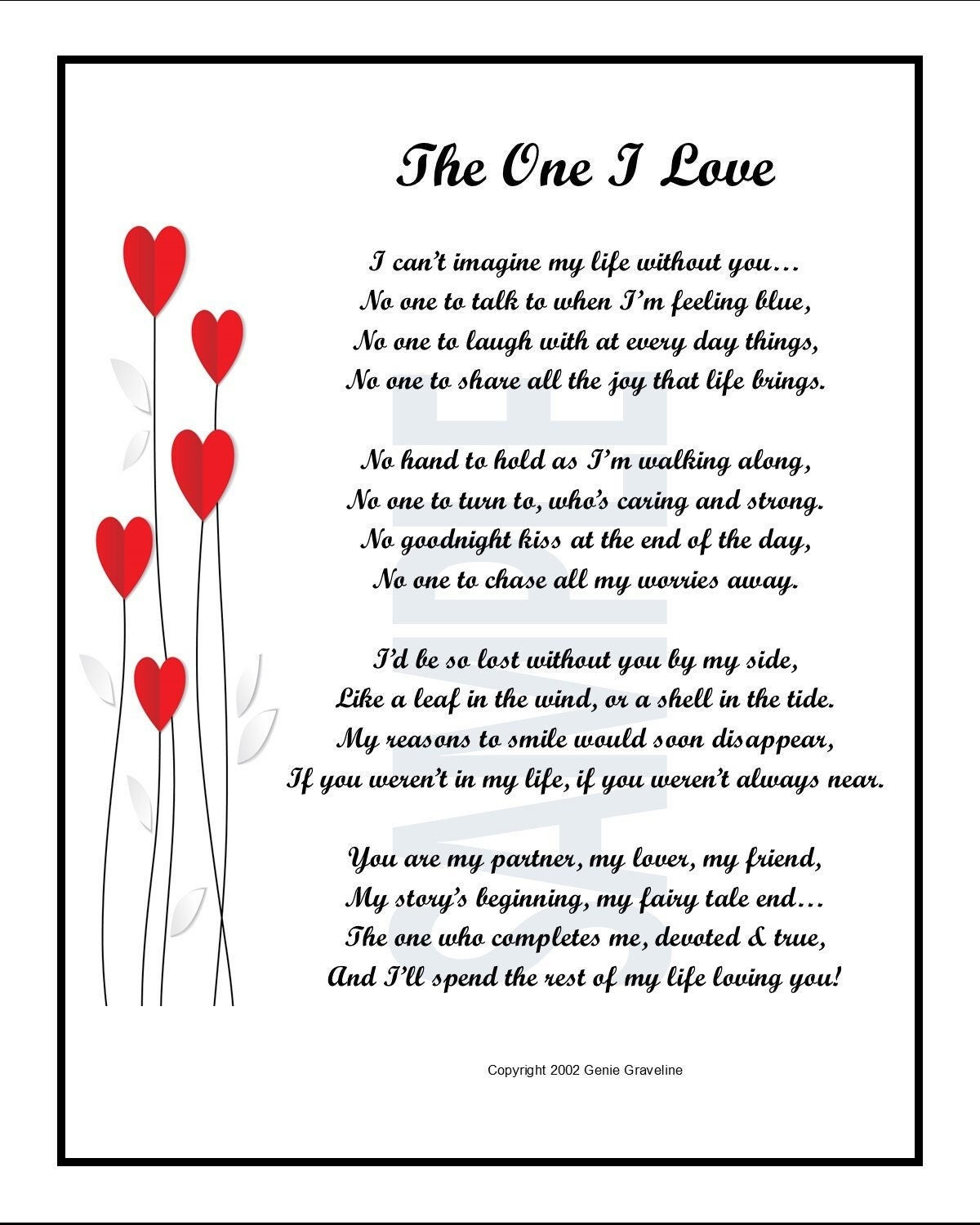 Printable Poem About Love, Poem For Girlfriend, Valentine Poem throughout Free Printable Romantic Poems