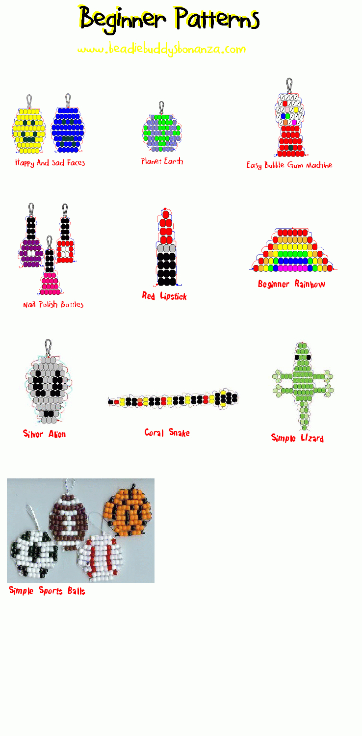 Printable Pony Bead Patterns regarding Pony Bead Patterns Free Printable