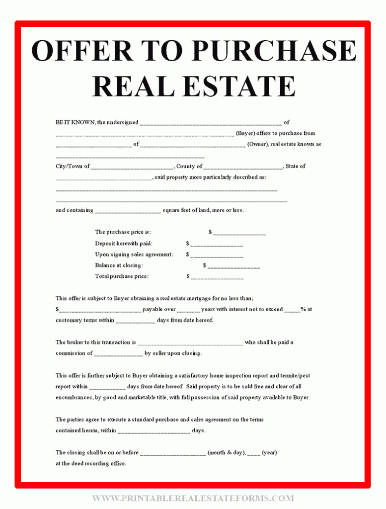 Printable Real Estate Forms » 658 Editable Legal Forms within Free Printable Real Estate Forms