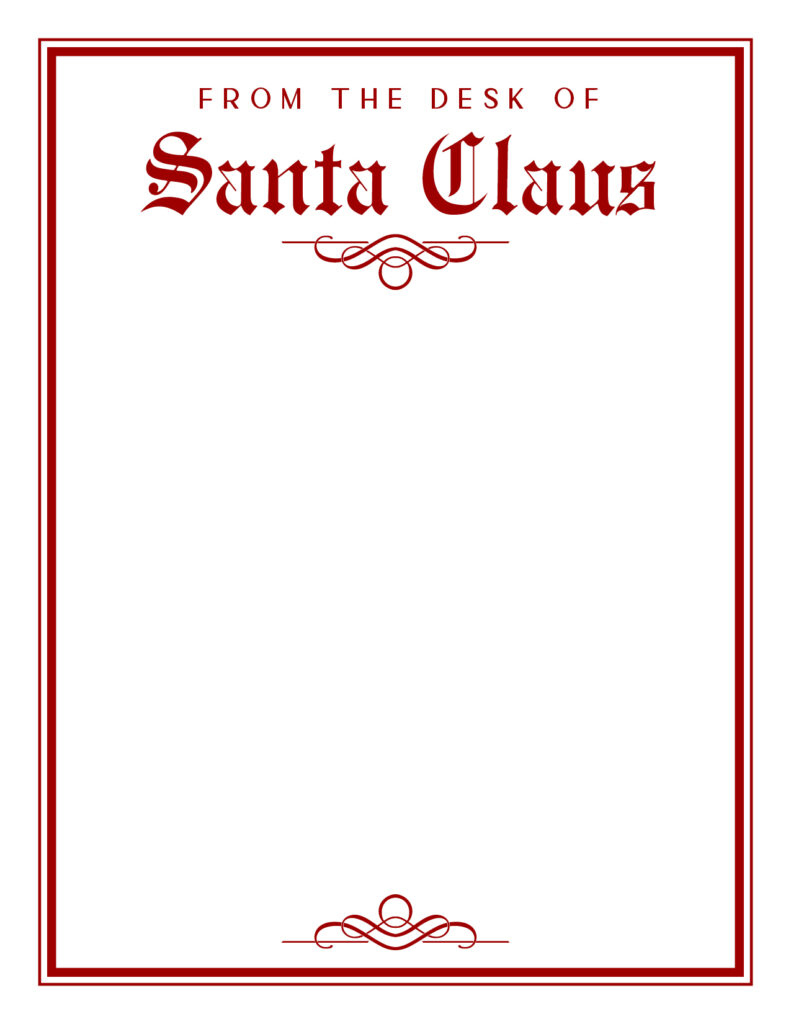 Printable Santa Letterhead Templates - 12 Free Printables in North Pole Stationary Printable Free