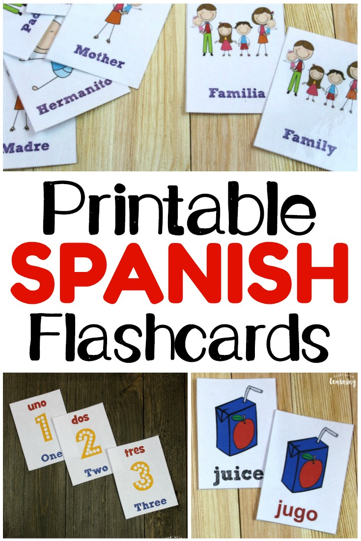 Printable Spanish Flashcards - Look! We&amp;#039;Re Learning! intended for Free Printable Spanish Verb Flashcards