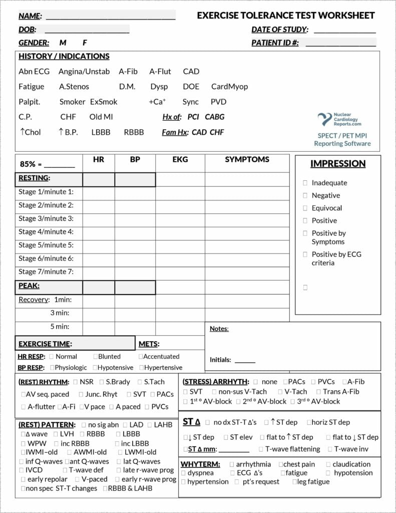 Printable Stress Test Worksheets &amp;amp; Nuclear Stress Test Prep pertaining to Free Printable Stress Test