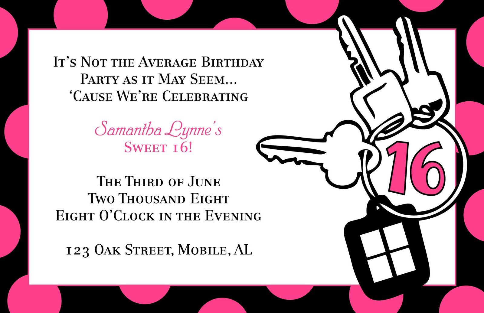 Printable Sweet 16 Invitation Template - Printable Templates Free with Free Printable Sweet 16 Birthday Party Invitations