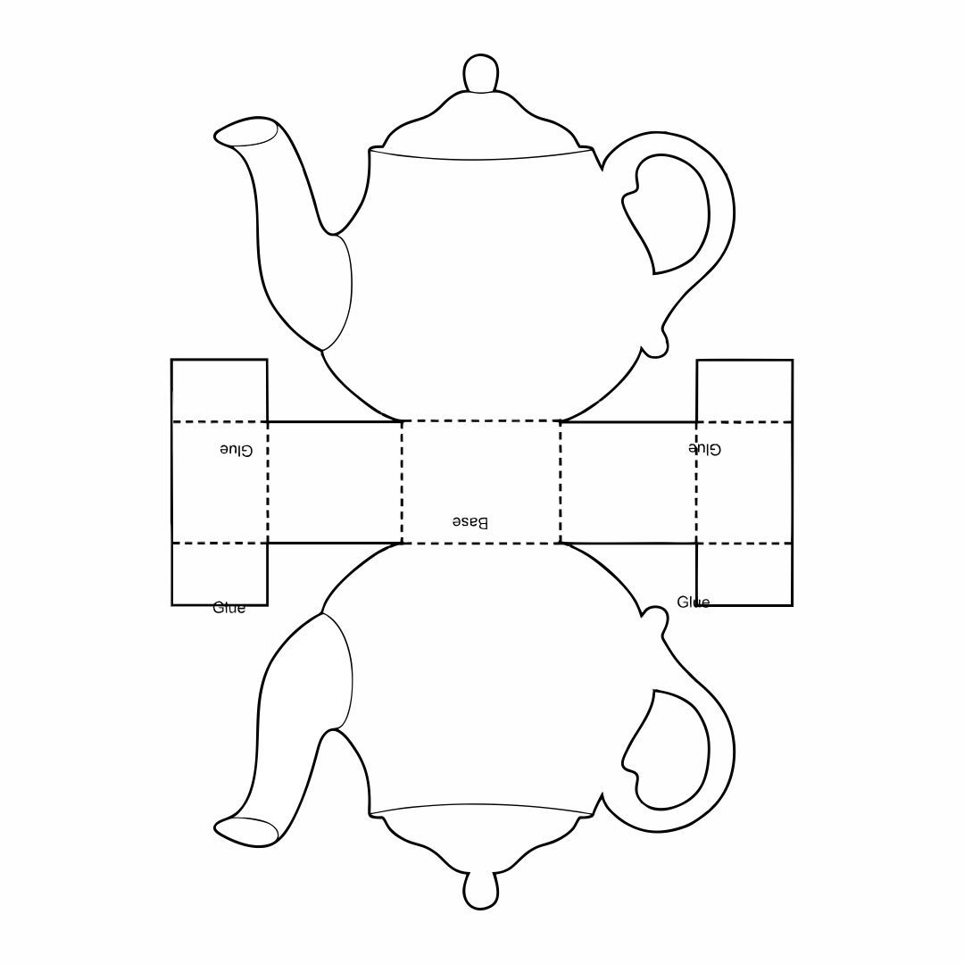 Printable Teapot Box Templates | Paper Tea Cups, Free Printable within Free Teapot Printable