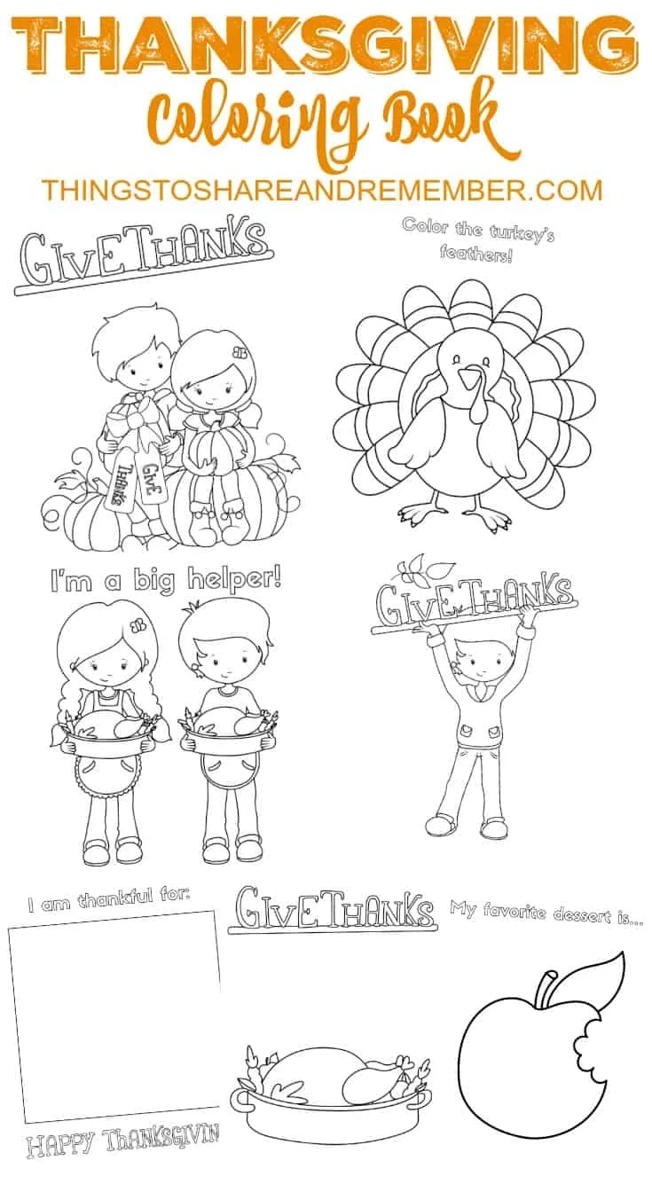 Printable Thanksgiving Coloring Book For Preschoolers inside Free Printable Thanksgiving Books