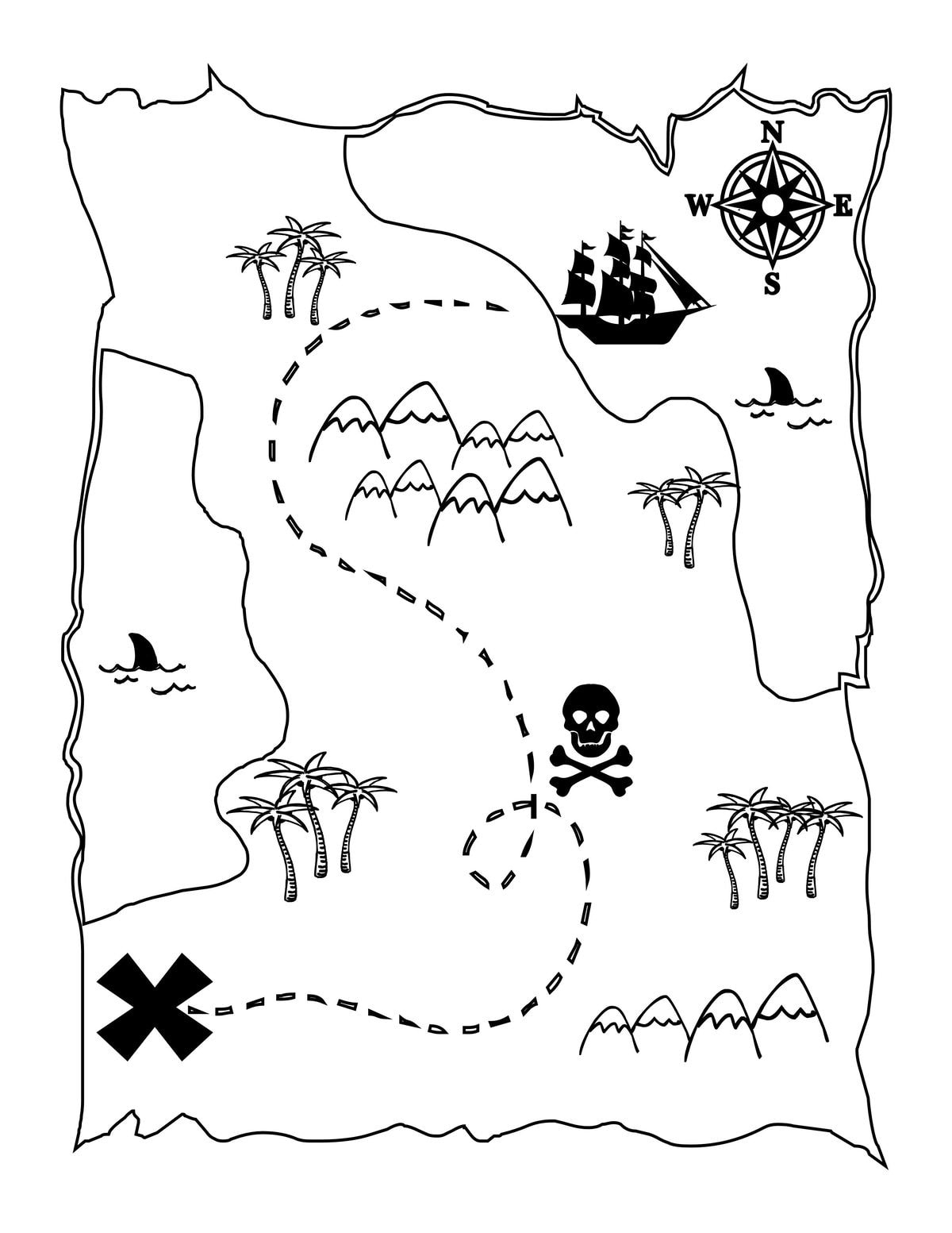 Printable Treasure Map Kids Activity – Let&amp;#039;S Diy It All – With in Free Printable Pirate Maps