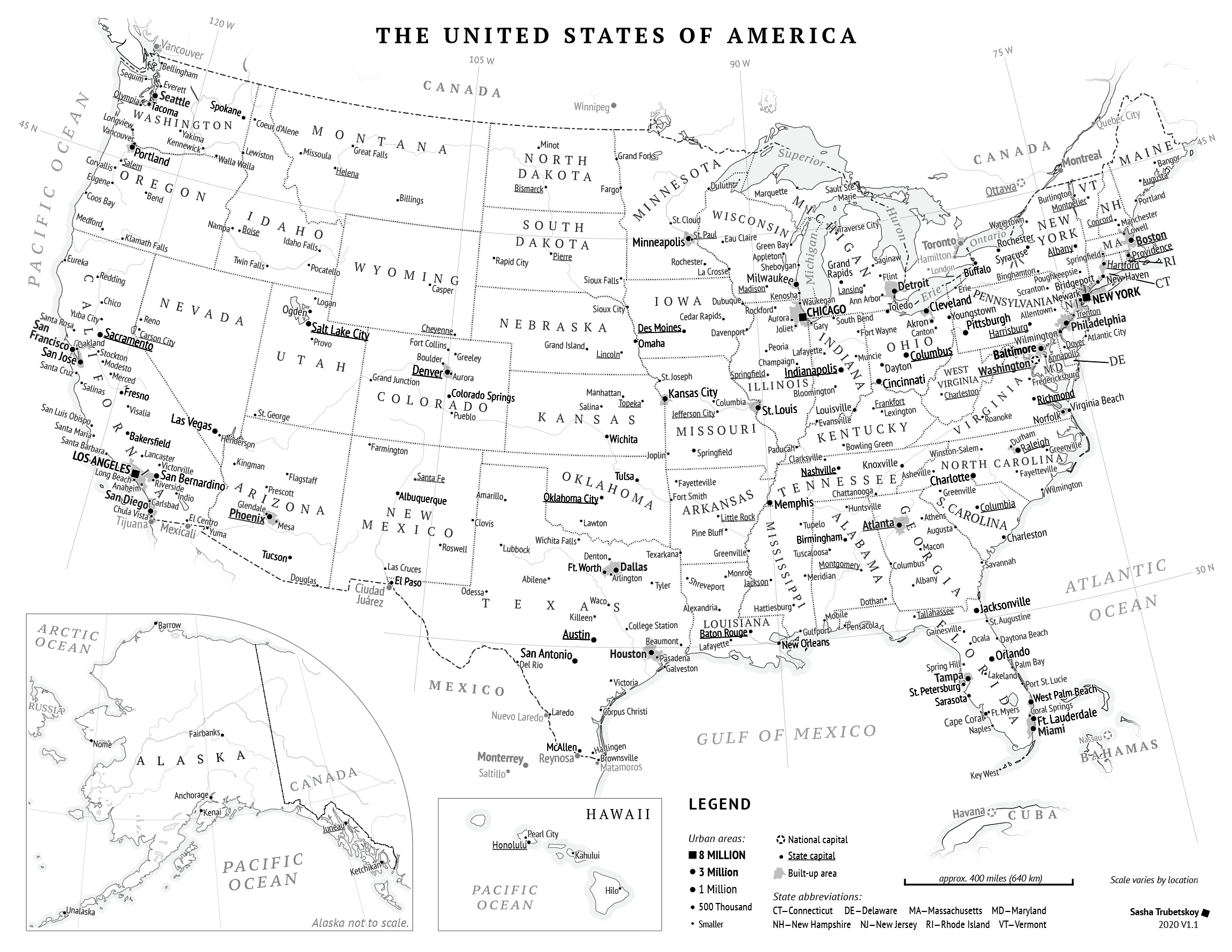 Printable United States Map | Sasha Trubetskoy pertaining to Free Printable Labeled Map of the United States