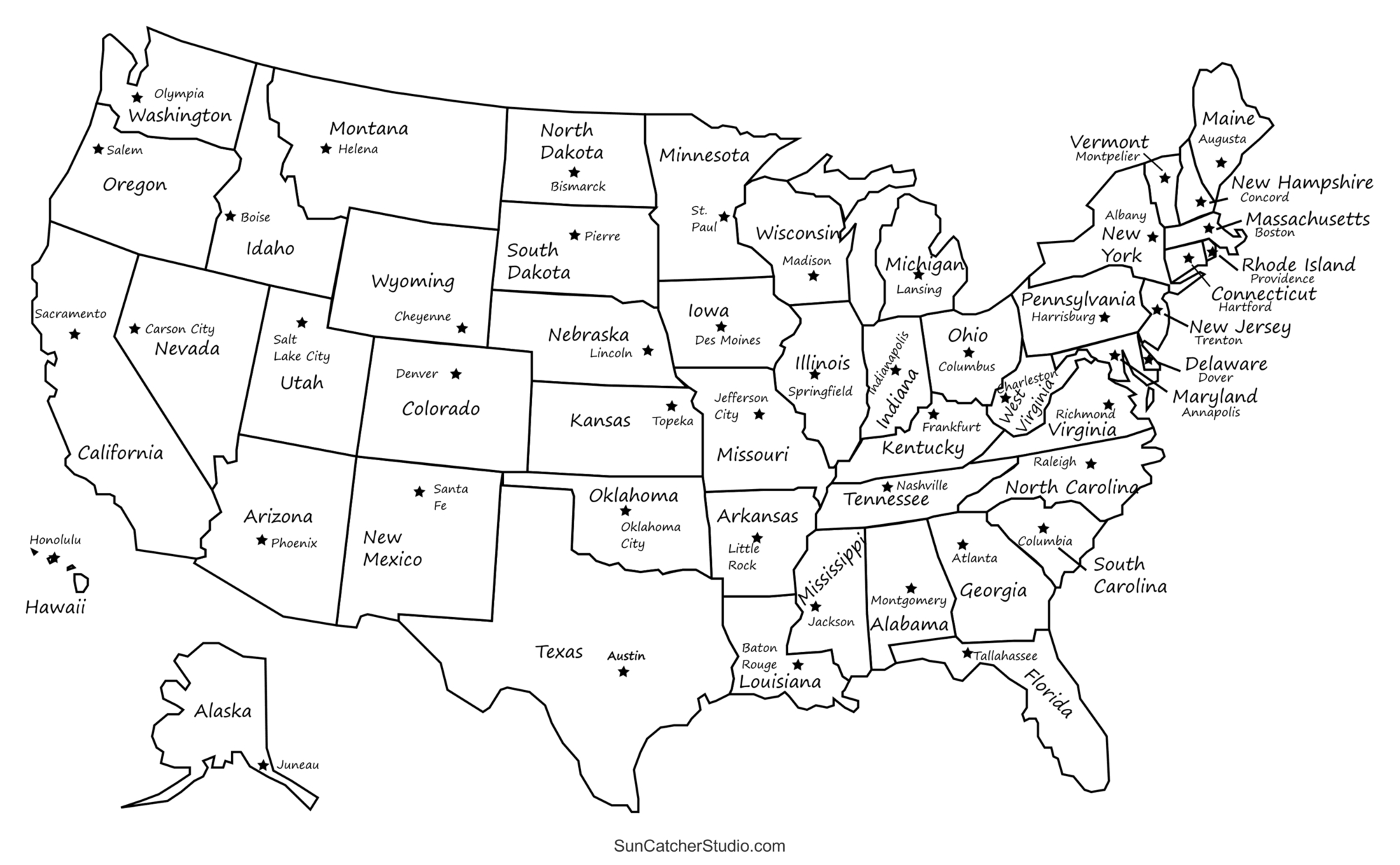 Printable Us Maps With States (Usa, United States, America) – Diy intended for Free Printable Map Of United States With States Labeled