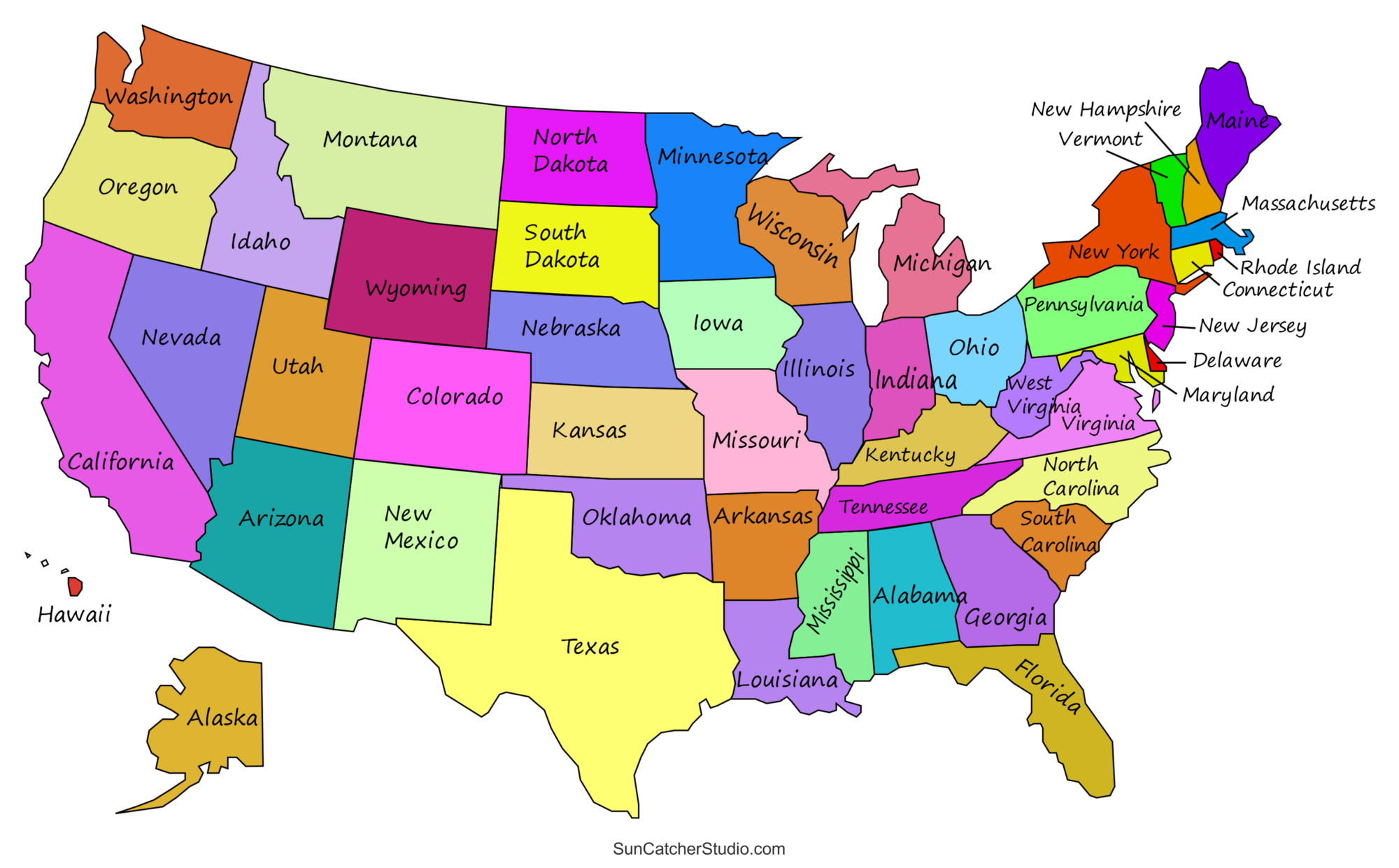 Printable Us Maps With States (Usa, United States, America) – Diy with Free Printable Labeled Map Of The United States