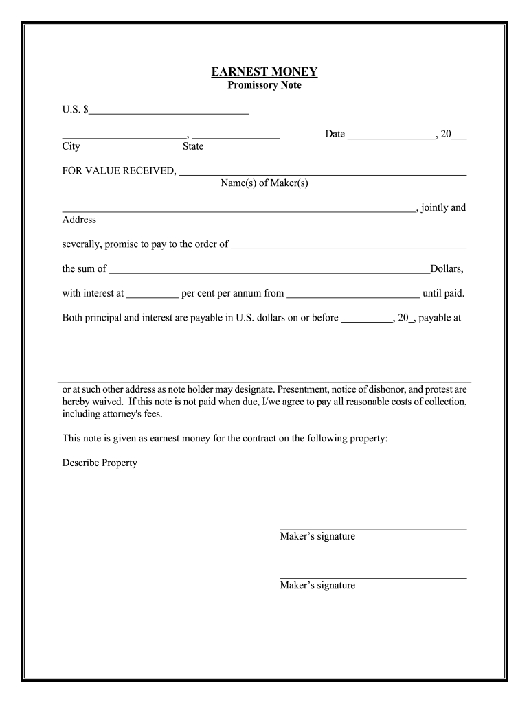 Promissory Note Template | Airslate Signnow inside Free Promissory Note Printable Form