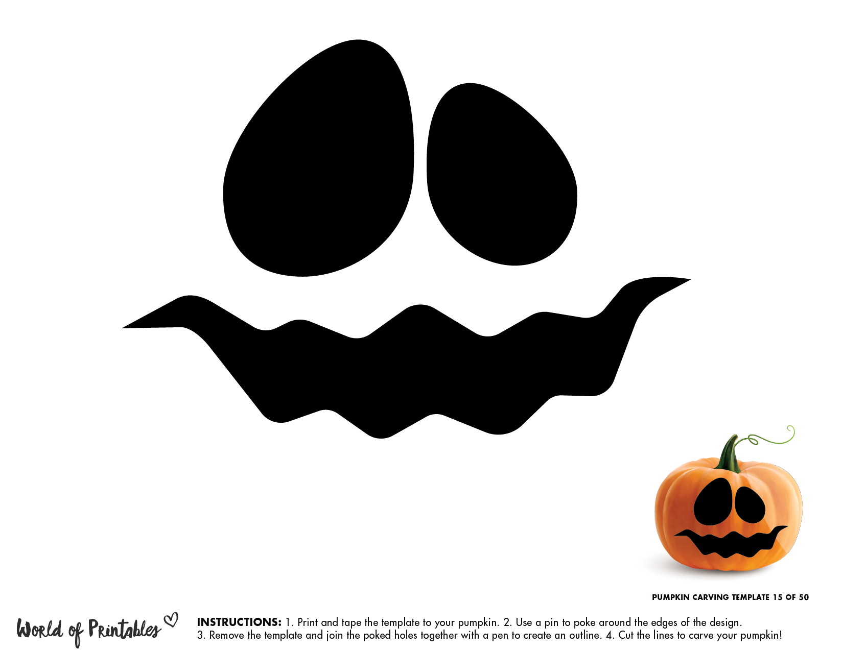 Pumpkin Face (Free Pumpkin Stencil - Pumpkin Pattern - Pumpkin inside Free Printable Pumpkin Faces