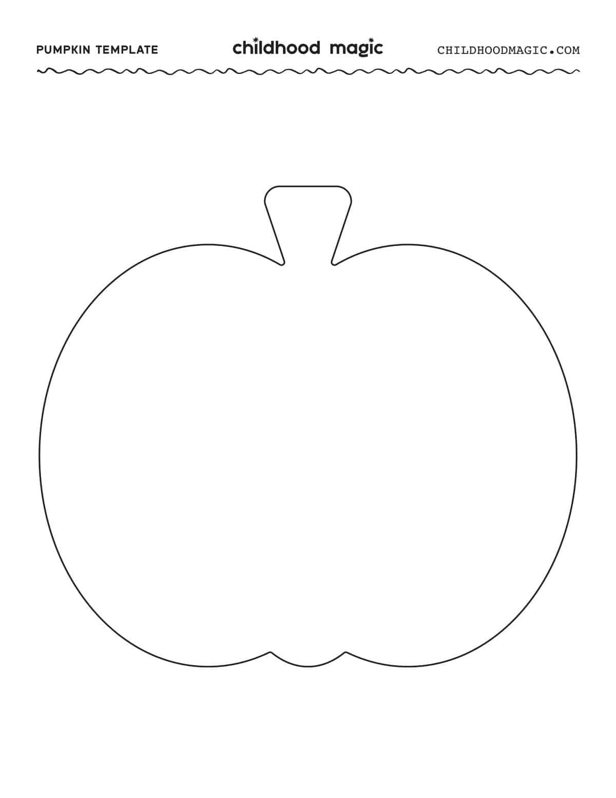 Pumpkin Outline - Childhood Magic within Pumpkin Shape Template Printable Free