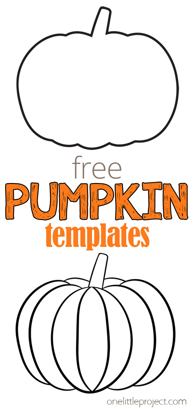 Pumpkin Template | Free Printable Pumpkin Outlines - One Little for Free Printable Pumpkin Patterns