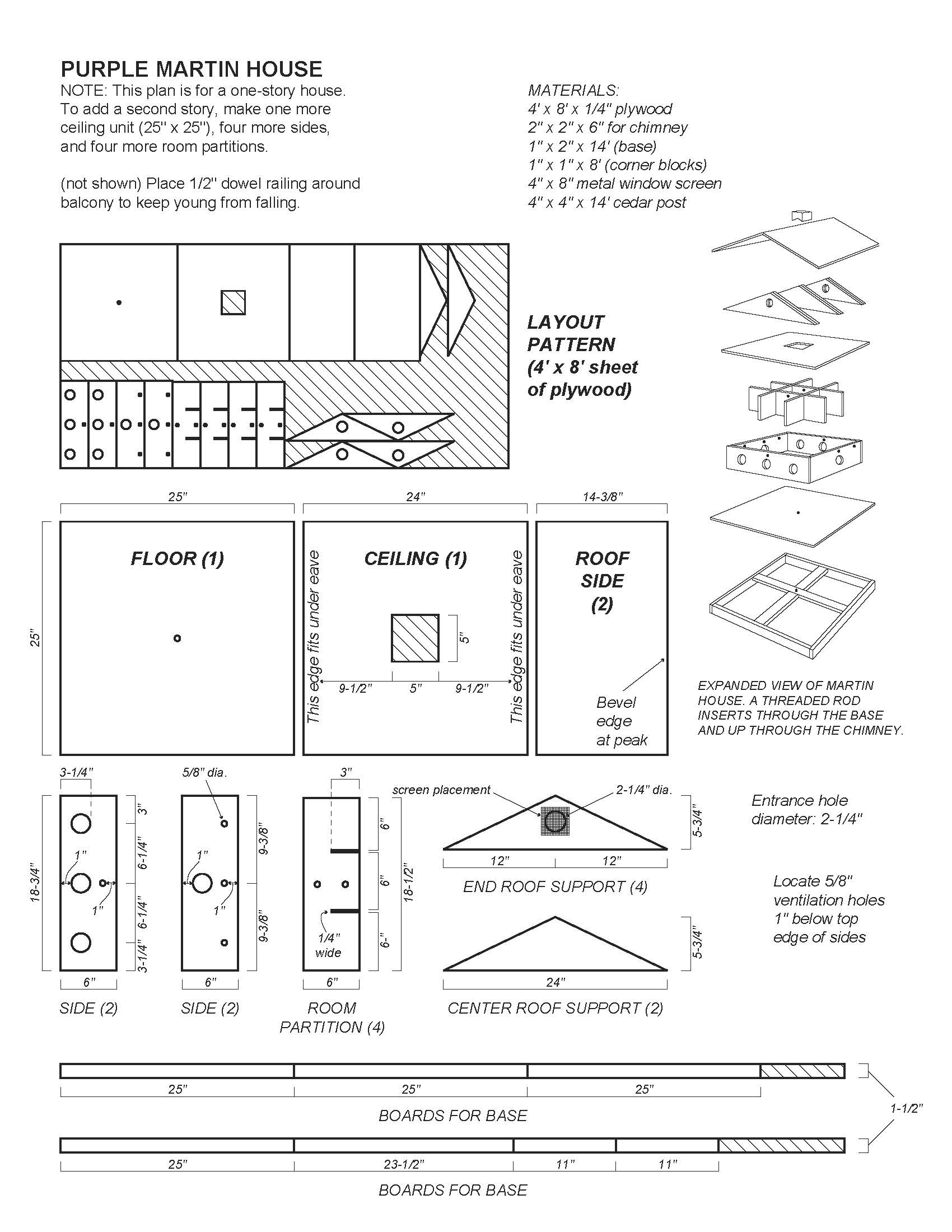 Purple Martin Nest Box | State Of Tennessee, Wildlife Resources Agency with regard to Free Printable Purple Martin House Plans