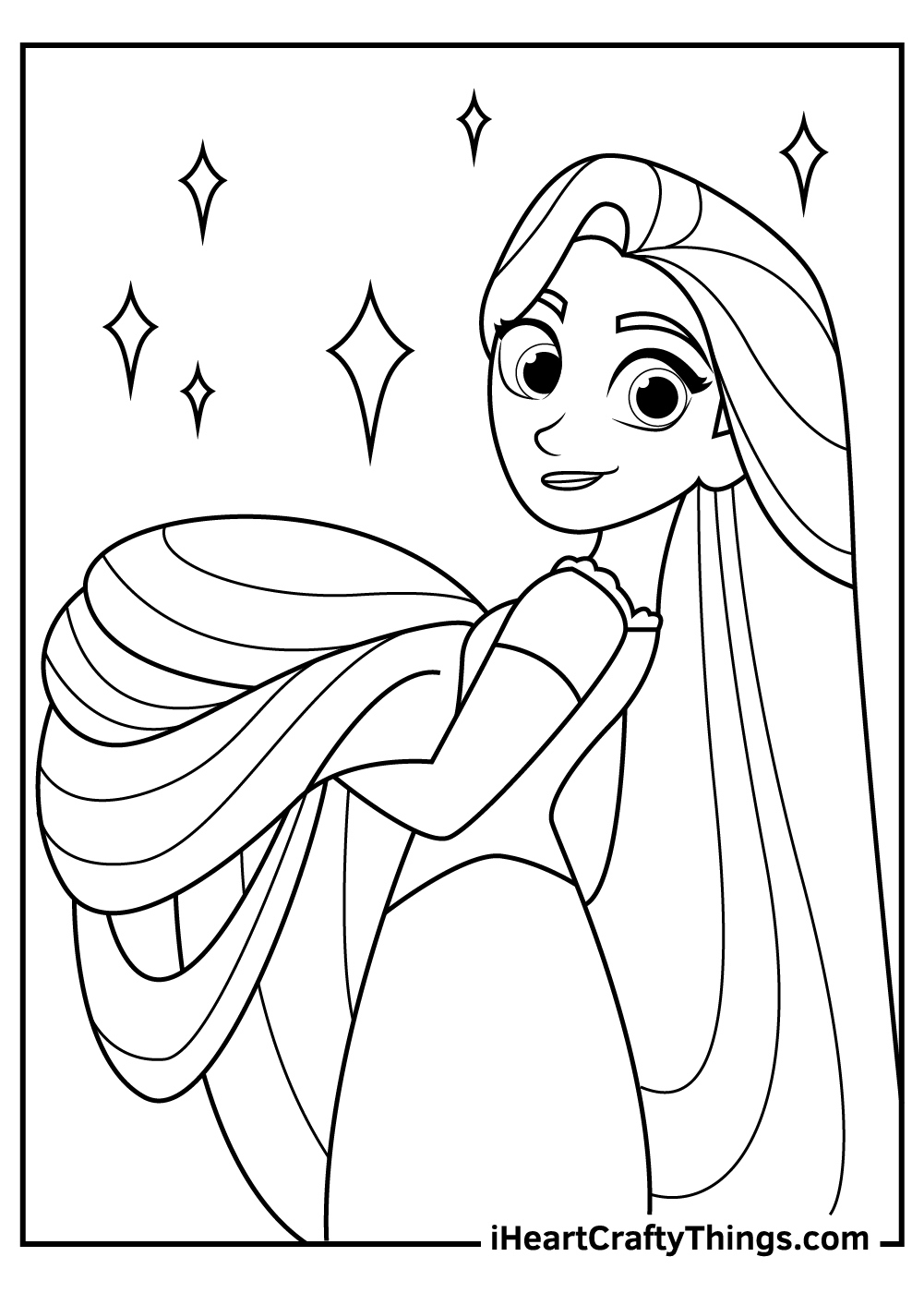 Rapunzel Coloring Pages (100% Free Printables) throughout Free Printable Tangled