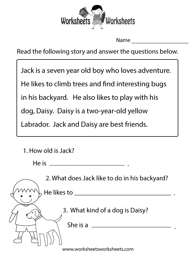 Reading Comprehension Practice Worksheet Printable | Reading inside Free Printable Reading Passages With Questions