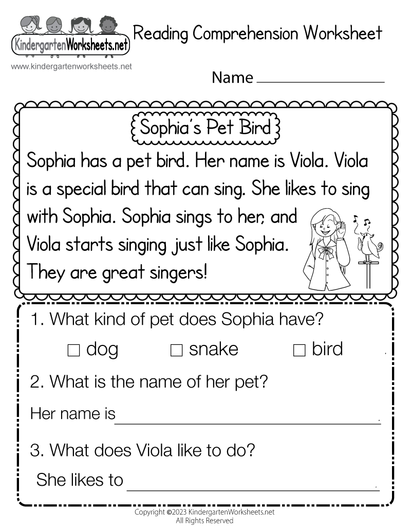 Reading Comprehension Worksheet - Free Printable, Digital, &amp;amp; Pdf with regard to Free Printable Grade 1 Reading Comprehension Worksheets