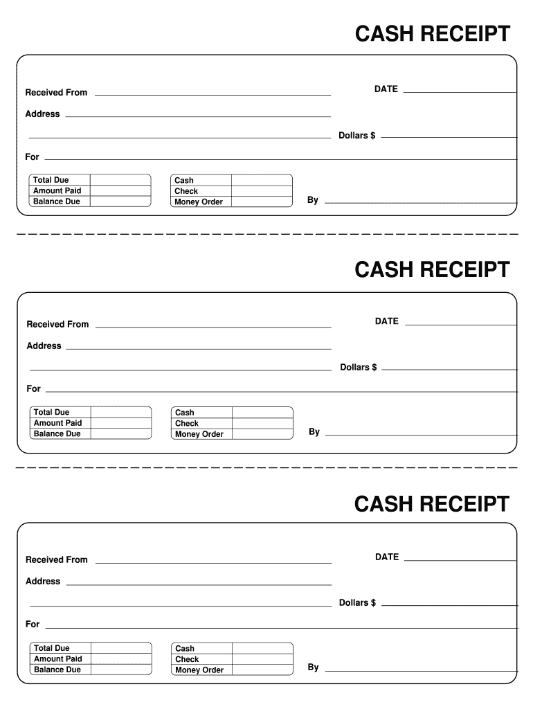 Receipt Template - Fill Online, Printable, Fillable, Blank | Pdffiller within Free Printable Receipts