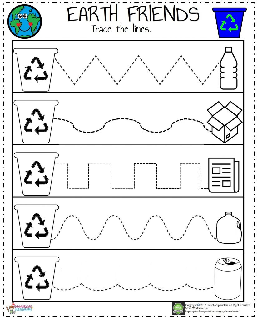 Recycle Worksheet – Preschoolplanet for Free Printable Recycling Worksheets