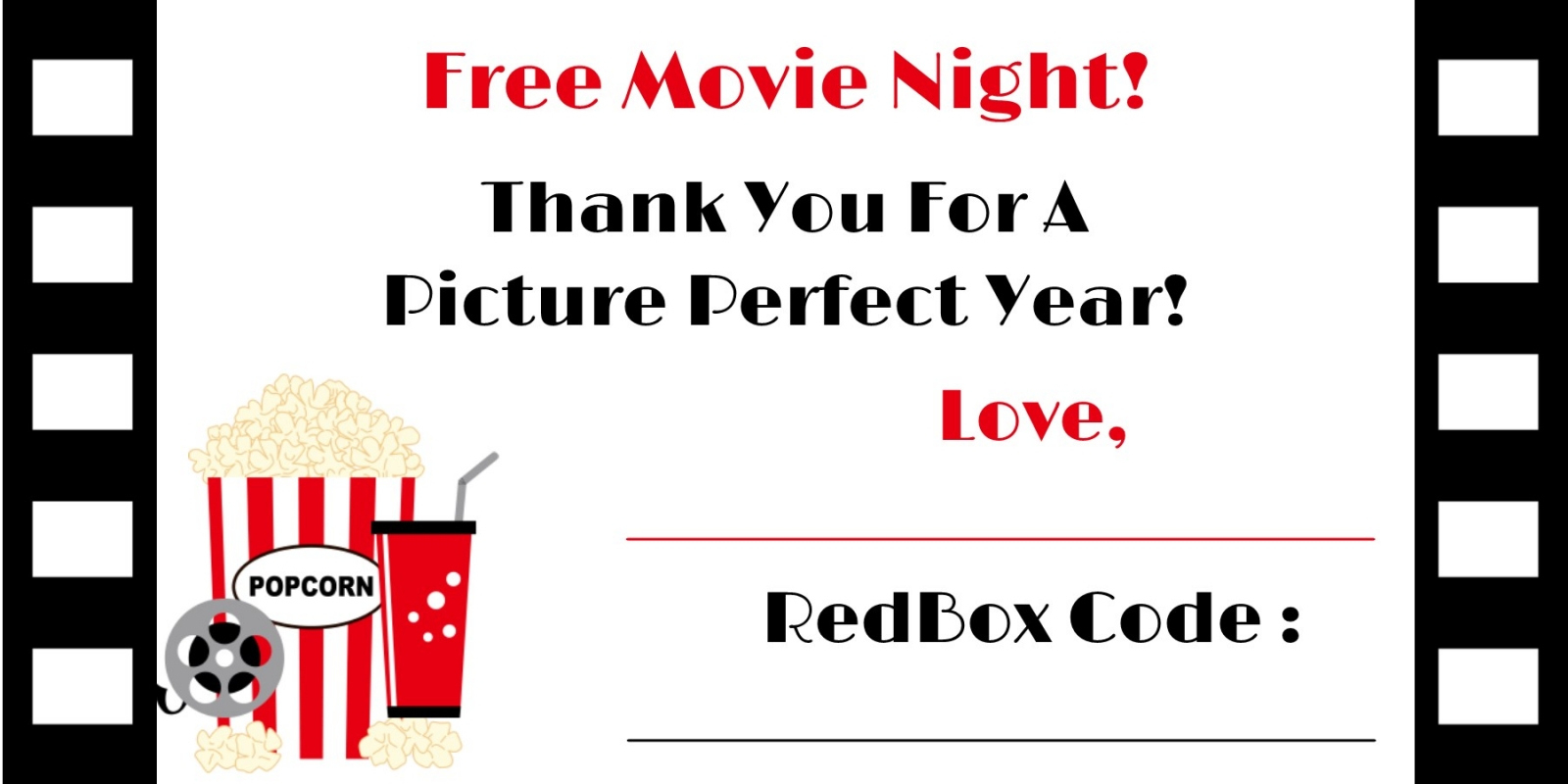 Redbox Printable Gift Tag, Redbox Printable Tag, Redbox Teacher in Free Printable Redbox Gift Tags