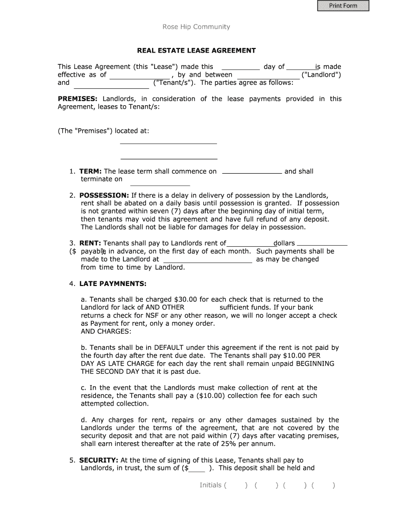 Rental Agreement Pdf - Fill Online, Printable, Fillable, Blank for Free Printable Rental Agreement