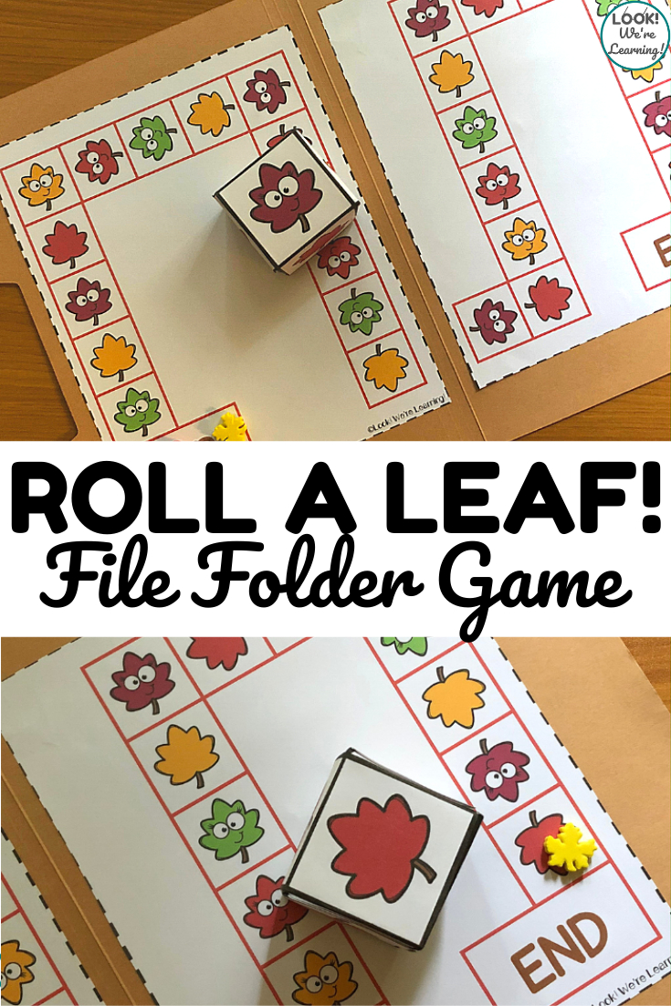 Roll A Leaf! Leaf Matching File Folder Game - Look! We&amp;#039;Re Learning! pertaining to Free Printable Fall File Folder Games