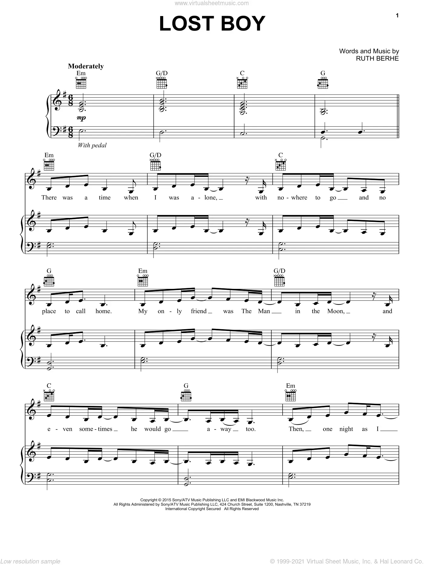 Ruth B Sheet Music To Download And Print with Lost Boy Piano Sheet Music Free Printable