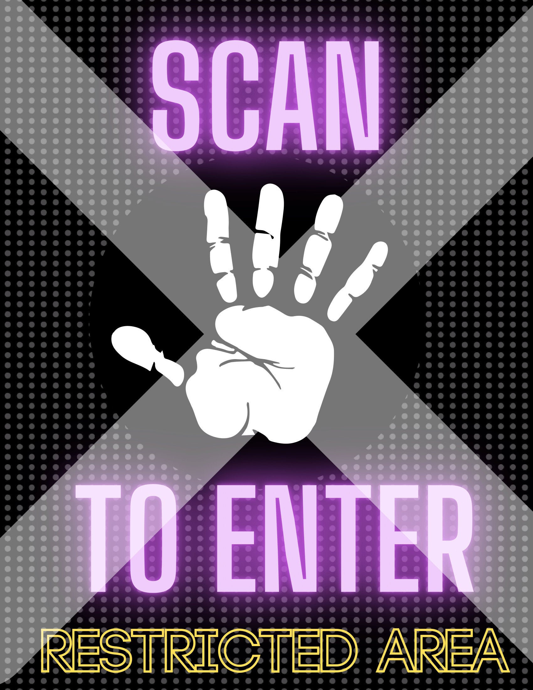 Scan To Enter, Science Party Sign Digital Download pertaining to Scan to Enter Sign Printable Free