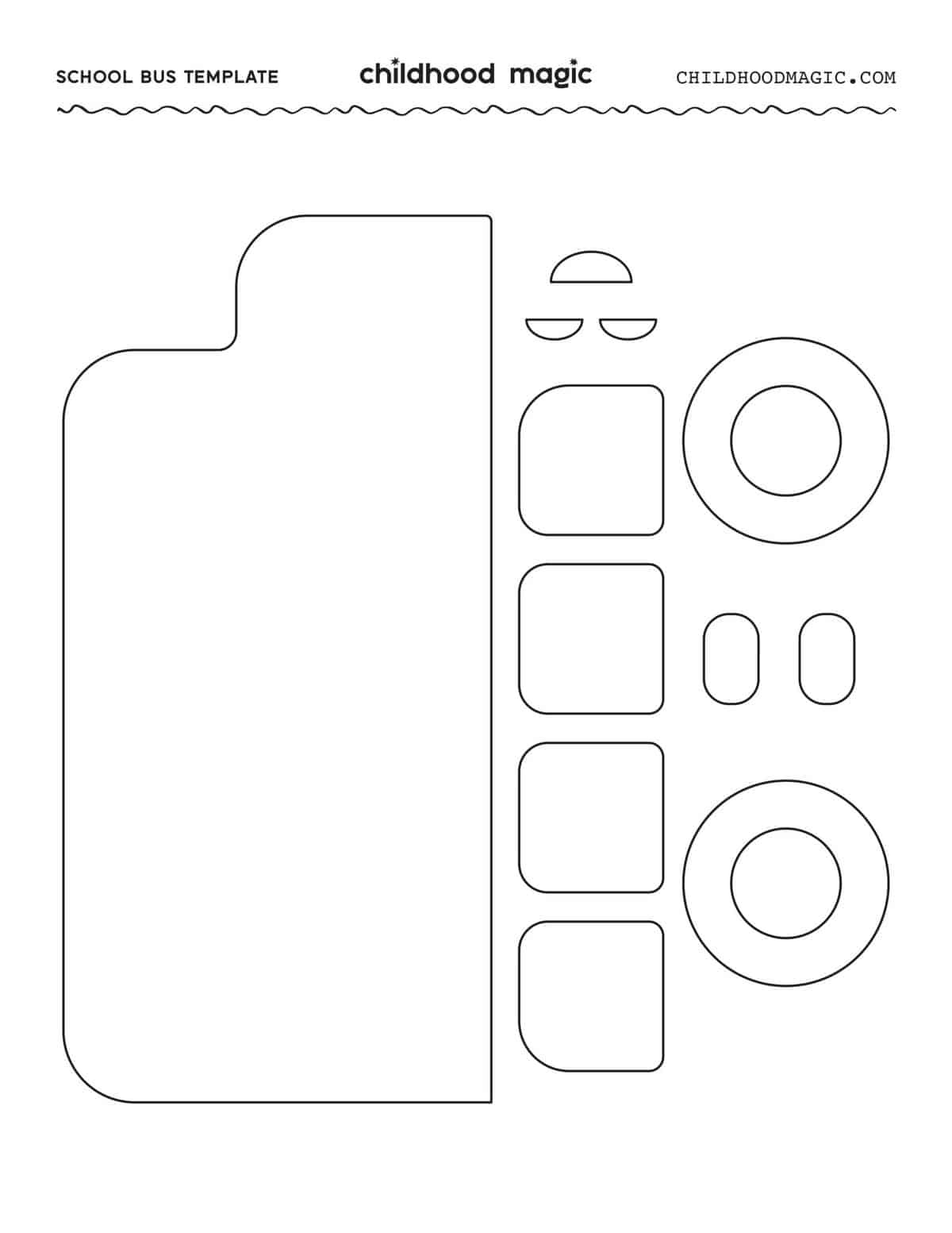 School Bus Template - pertaining to Free Printable School Bus Template